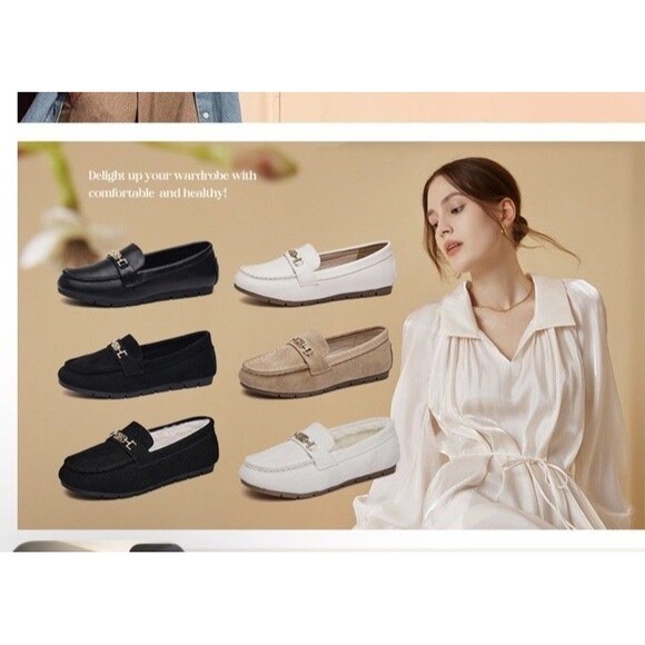 DeYashopin Women's Loafer Shoes Slip On Work Shoes Comfort Walking Flats Size 9 - Picture 16 of 16